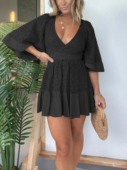 Lily - Vestido Mono de Encaje a Crochet