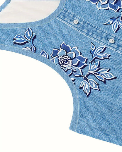 ARIEL – VESTIDO FLORAL SIN MANGAS CON BOTONES