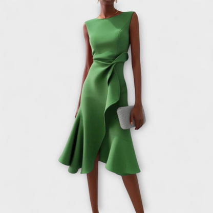 Juliette – Vestido Midi Asimétrico con Drapé