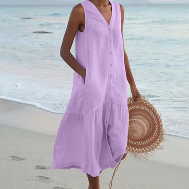 Celi - Vestido de Verano Estiloso que Cubre el Abdomen