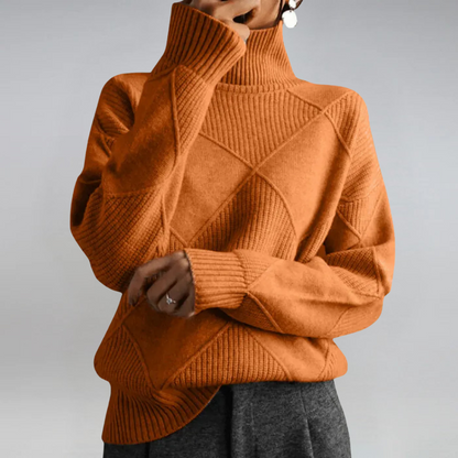 Lauren | Suéter de Cuello Alto de Cachemira Luxe