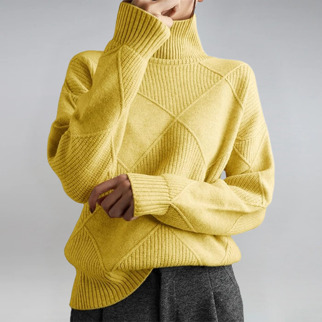 Lauren | Suéter de Cuello Alto de Cachemira Luxe