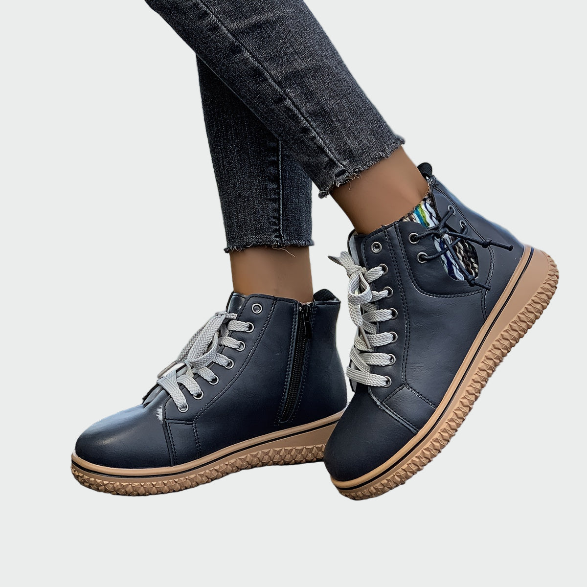 Botas ortopédicas de cuero hasta el tobillo