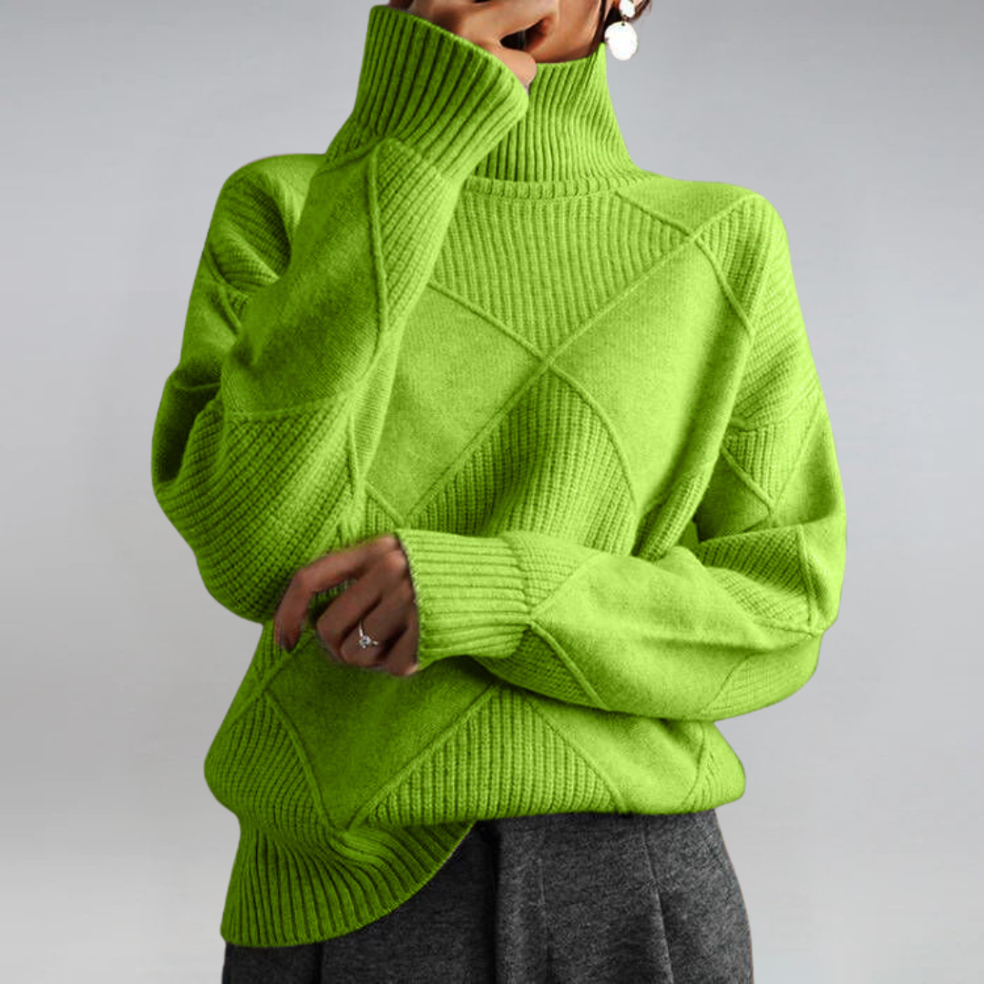 Lauren | Suéter de Cuello Alto de Cachemira Luxe