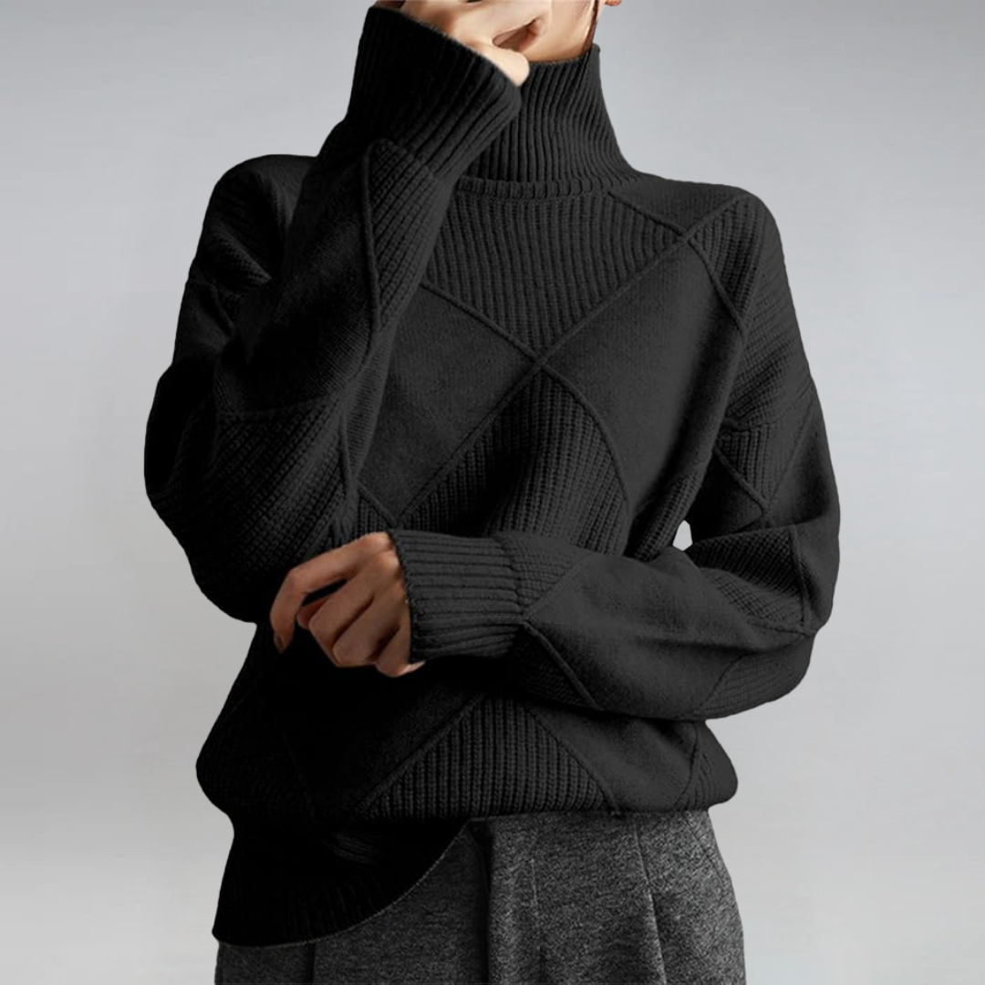 Lauren | Suéter de Cuello Alto de Cachemira Luxe