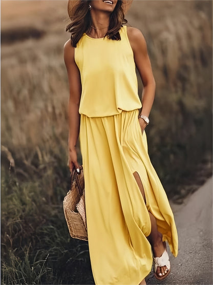 ROSALÍA – VESTIDO LARGO SIN MANGAS