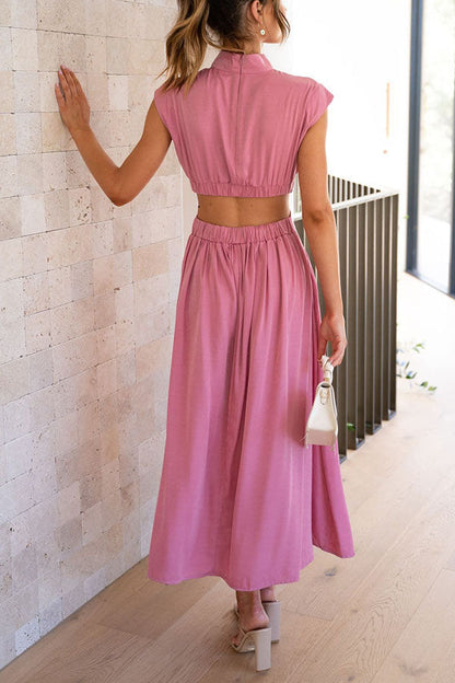 Quincy | Vestido Midi con Corte y Bolsillos