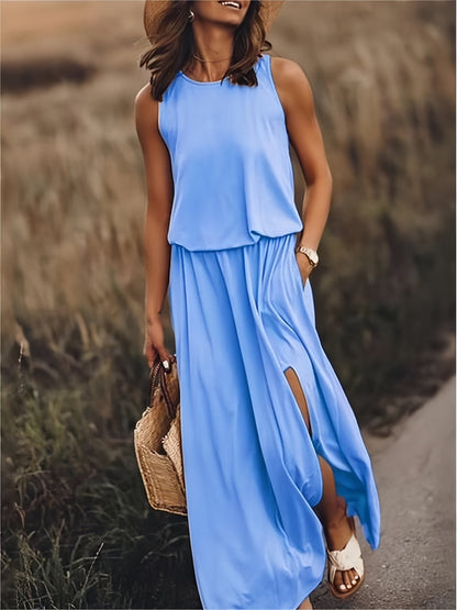 ROSALÍA – VESTIDO LARGO SIN MANGAS