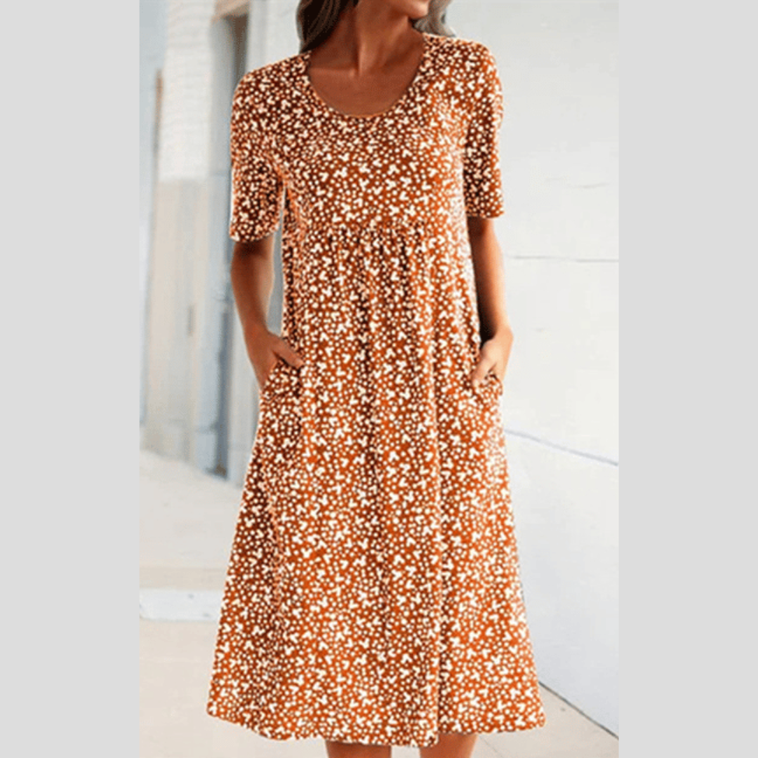 WINNY - VESTIDO MIDI CHIC CON ESTILO FLORAL