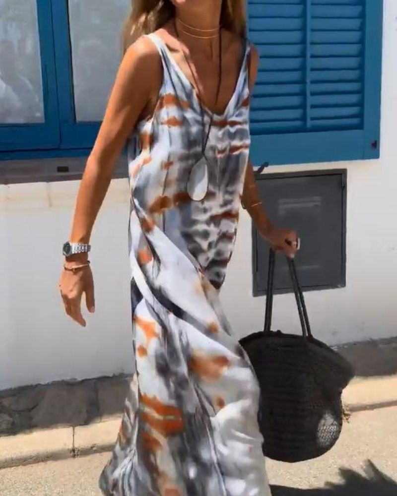 SORIA - VESTIDO SIN MANGAS CON ESTAMPADO TIE DYE
