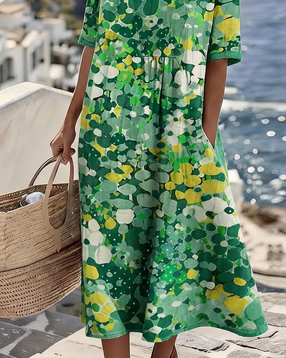 Vestido Fluido con Estampado
