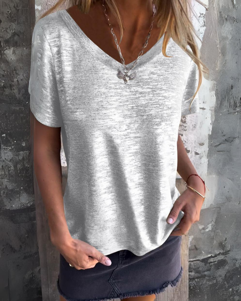 MARIONA - Camiseta de moda de manga corta