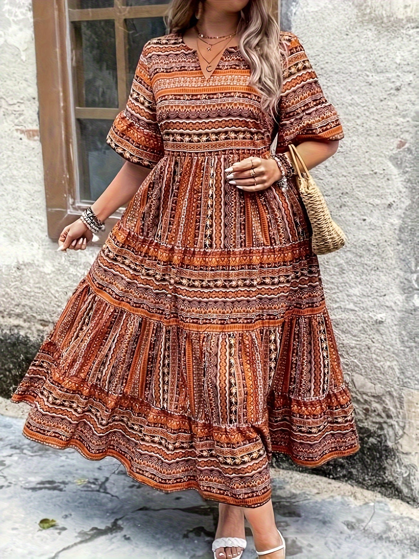 Marina - Vestido Étnico Flowy