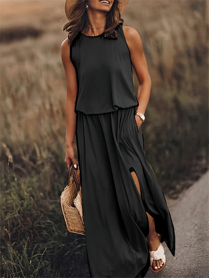 ROSALÍA – VESTIDO LARGO SIN MANGAS
