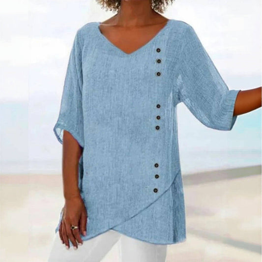Alva™ – BLUSA ASIMÉTRICA RELAJADA