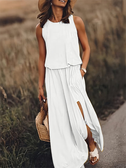 ROSALÍA – VESTIDO LARGO SIN MANGAS