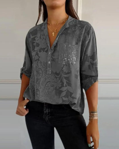 DARYA - TOP CON BOLSILLO FLORAL