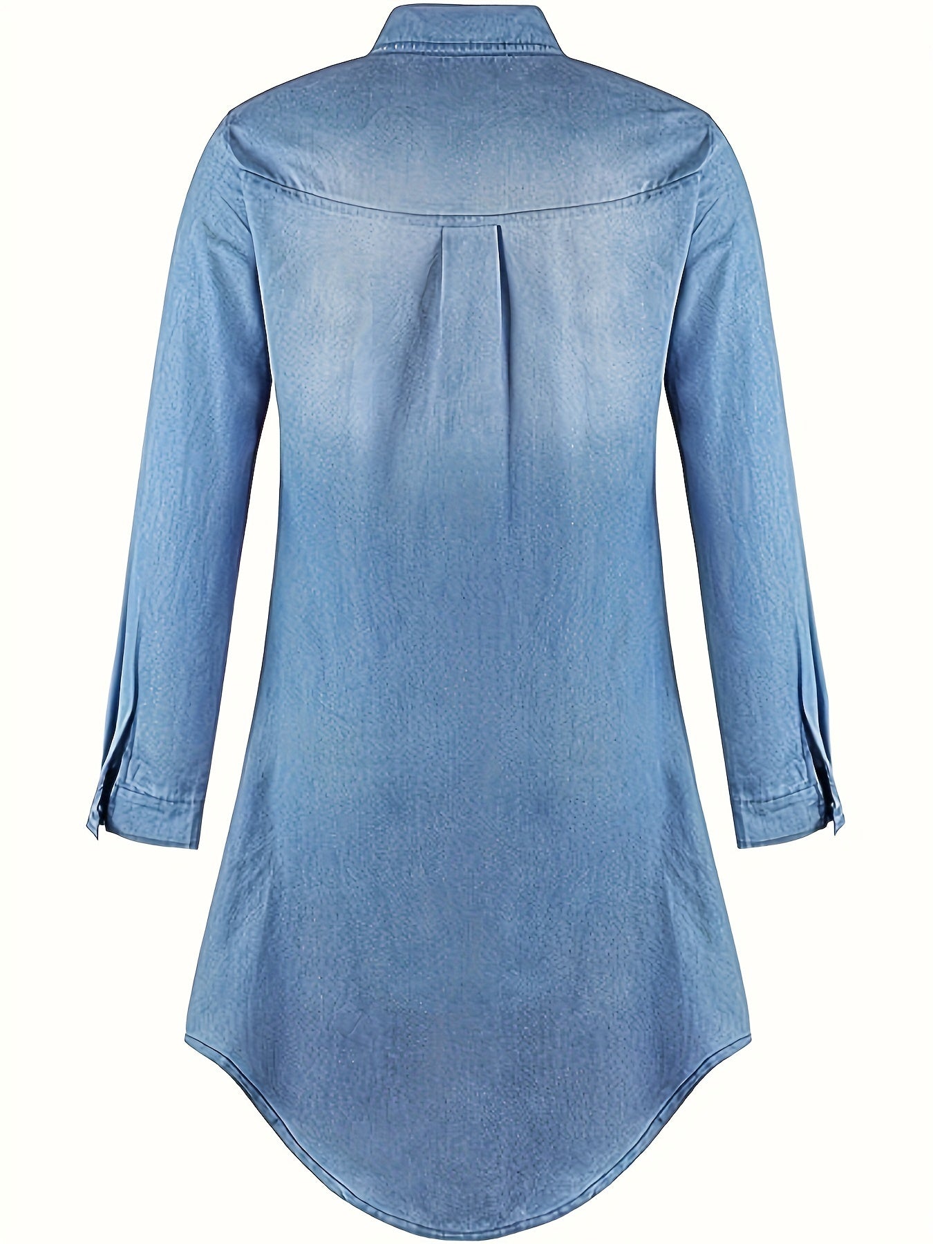 Tess | Vestido Midi de Denim con Cierre de Botón