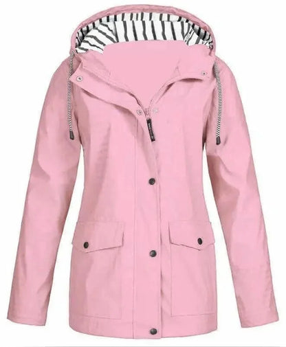 Ilektra - Chaqueta Elegante de Manga Larga Impermeable con Capucha