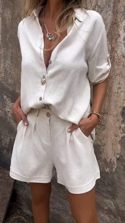 Noa - Conjunto de Mezcla de Lino de Dos Piezas
