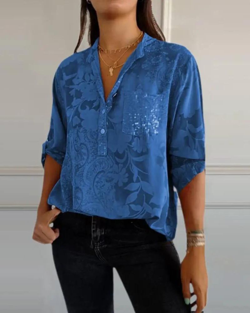 DARYA - TOP CON BOLSILLO FLORAL