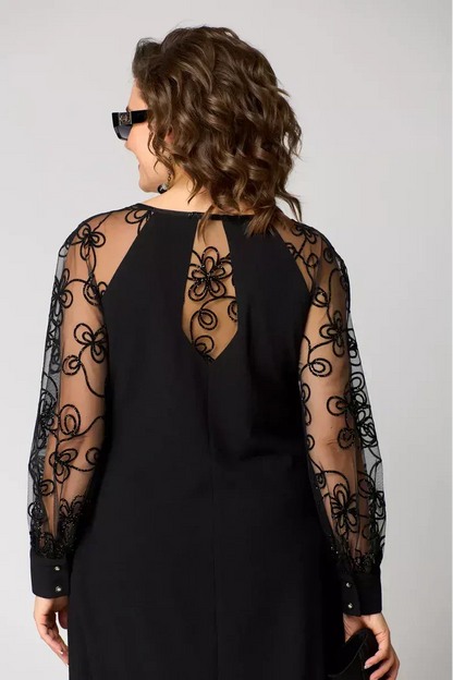 Coralía | Vestido de Mujer con Mangas Bordadas
