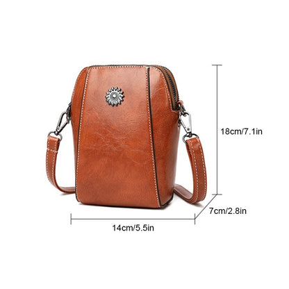 Viena - Mini Bolso de Mano Compacto de Color Sólido