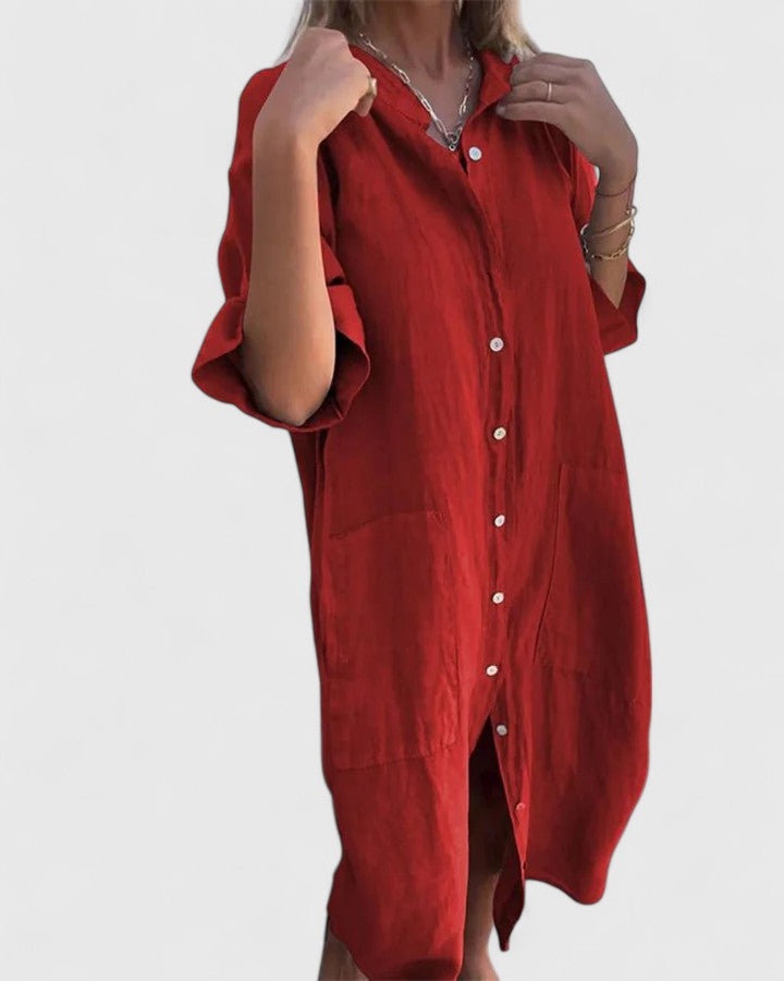 CHLOE – VESTIDO CAMISERO FÁCIL Y CÓMODO