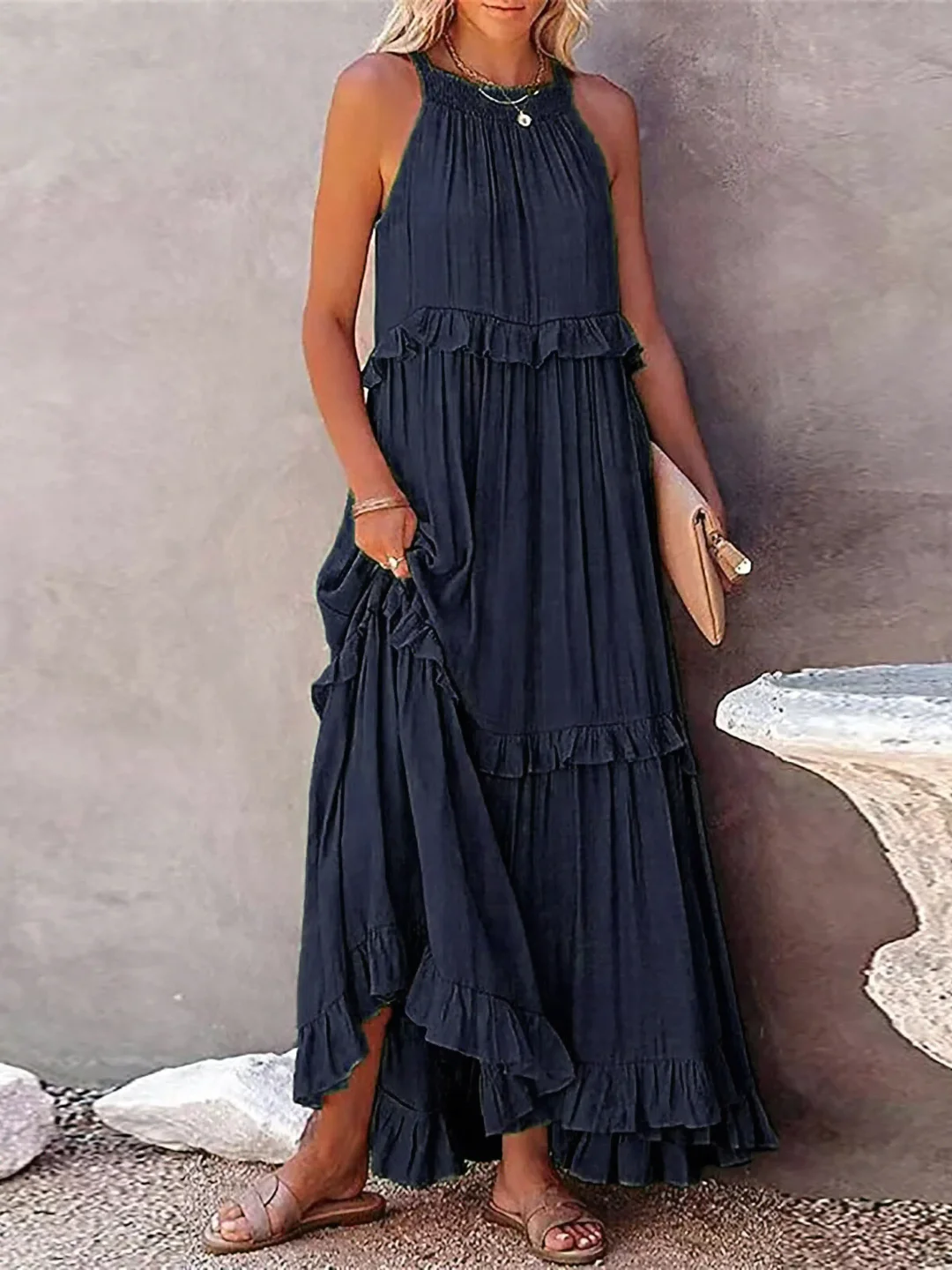 Mabel | Vestido Maxi Ruffle Breeze