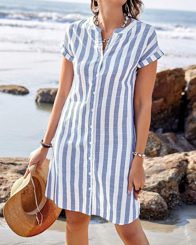 Carol | Vestido Camisero Rayado