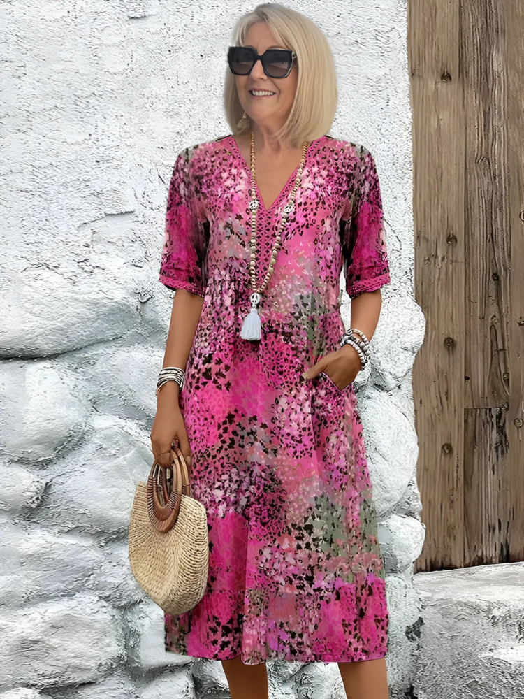 Isabella – Vestido Vibrante de Largo Medio
