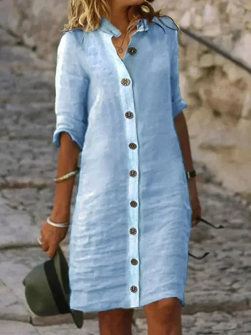 Loes - Vestido Midi Clásico de Verano
