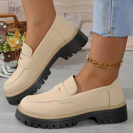 Elise - Elegantes mocasines con plataforma mate para mujer