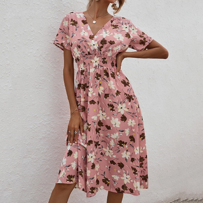 KELLY – VESTIDO MIDI ENVOLVENTE FLORECIDO
