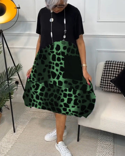 Olivia | Vestido Casual Impreso con Bolsillos