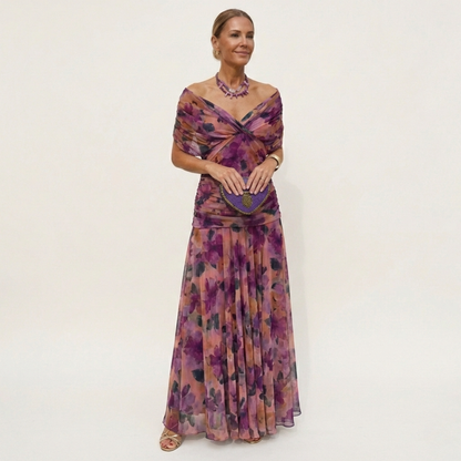 Carmen™ | Vestido Largo Floral con Escote en V