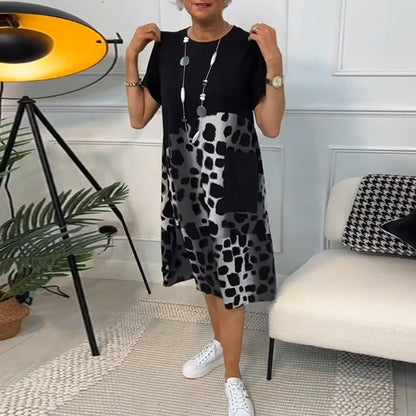 Olivia | Vestido Casual Impreso con Bolsillos