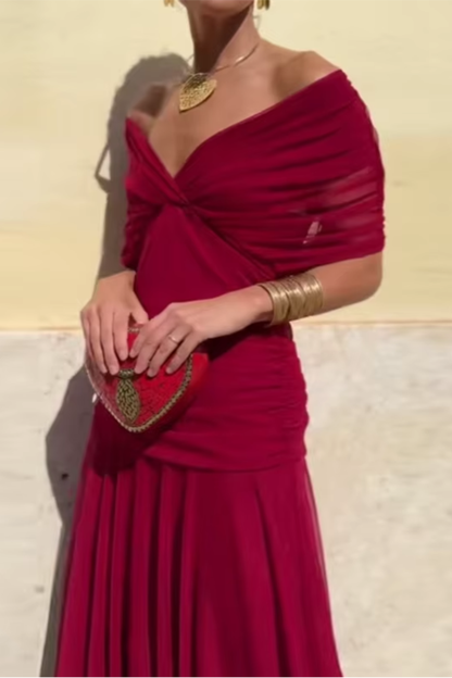 Louise | Vestido Maxi Elegante de Fiesta con Escote en V