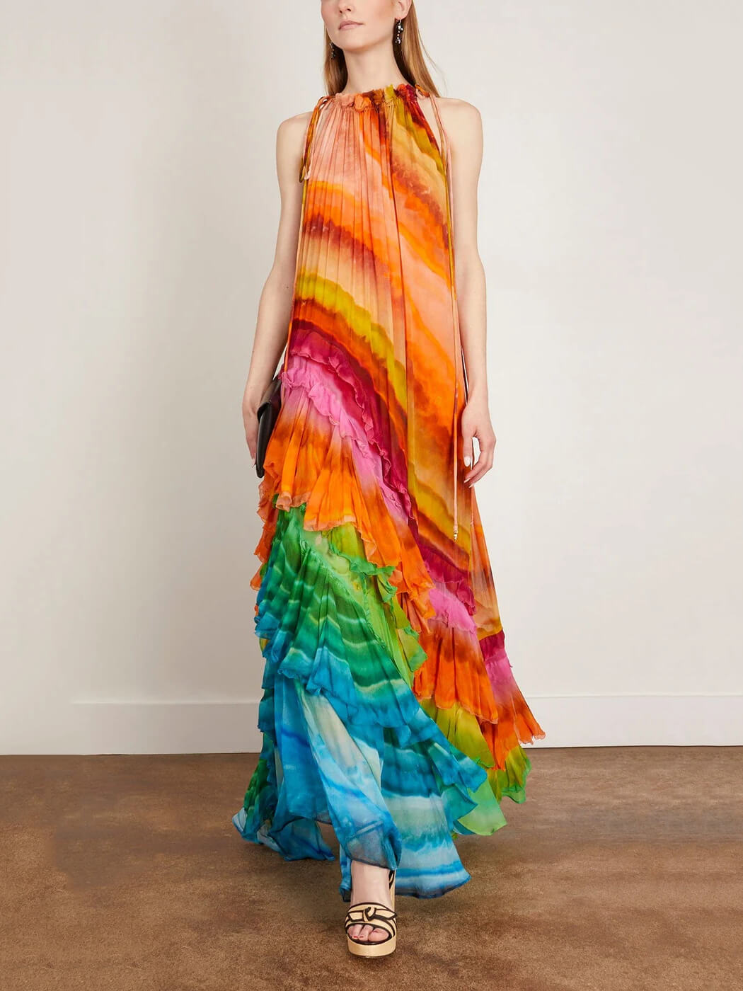 LUNA – VESTIDO CON VOLANTES IRIS EN MULTICOLOR