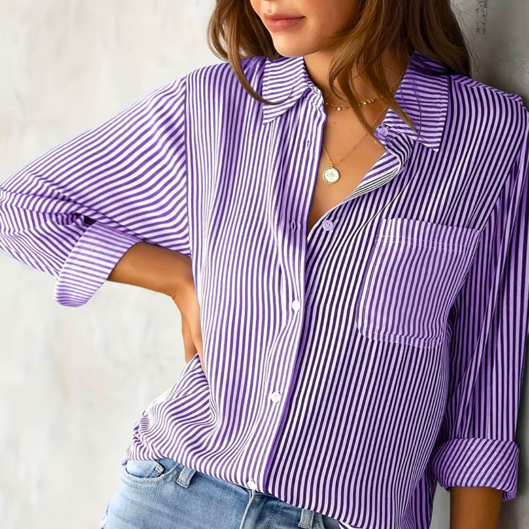 Blusa a Rayas Casual para Mujeres