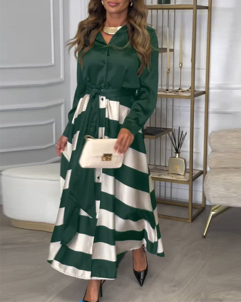Ariana - Vestido de Elegancia Rayada