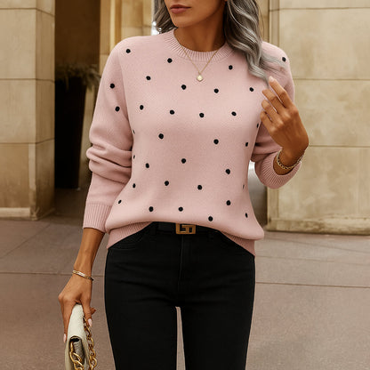 Naomi | Suéter de punto casual para mujeres | Patrón de lunares