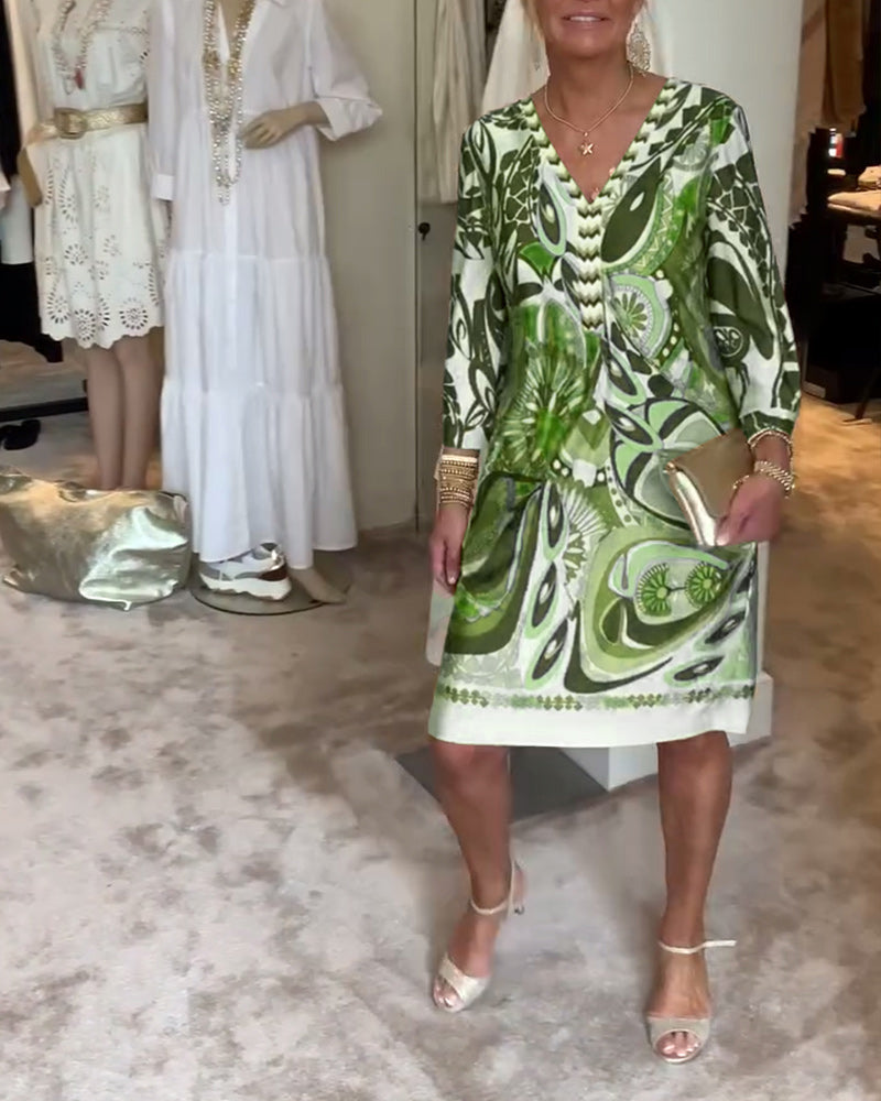 Mariane™ - Vestido de Impresión Vintage
