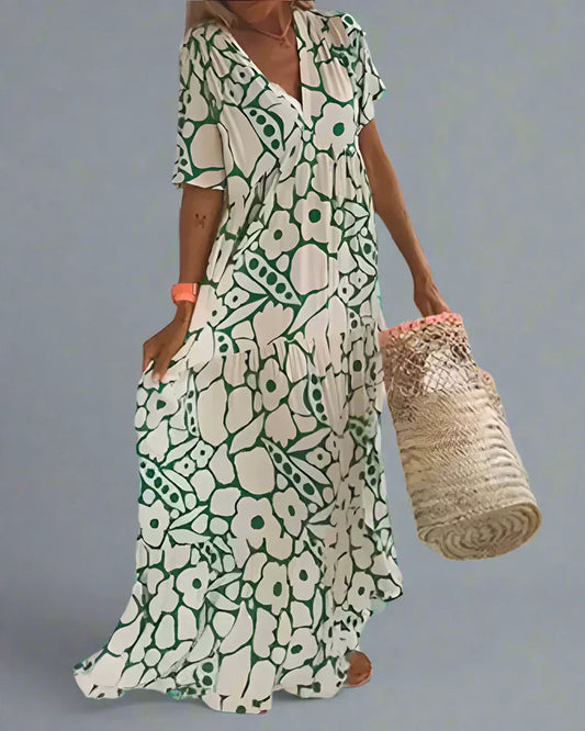 Hannelore | Vestido de Verano con Corte Elegante y Patrón Gráfico