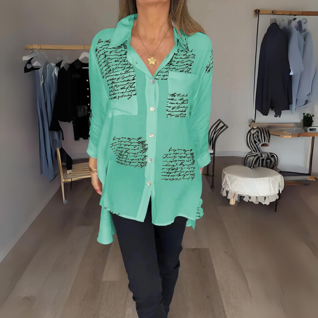 Skylar – Camisa de botones manuscrita