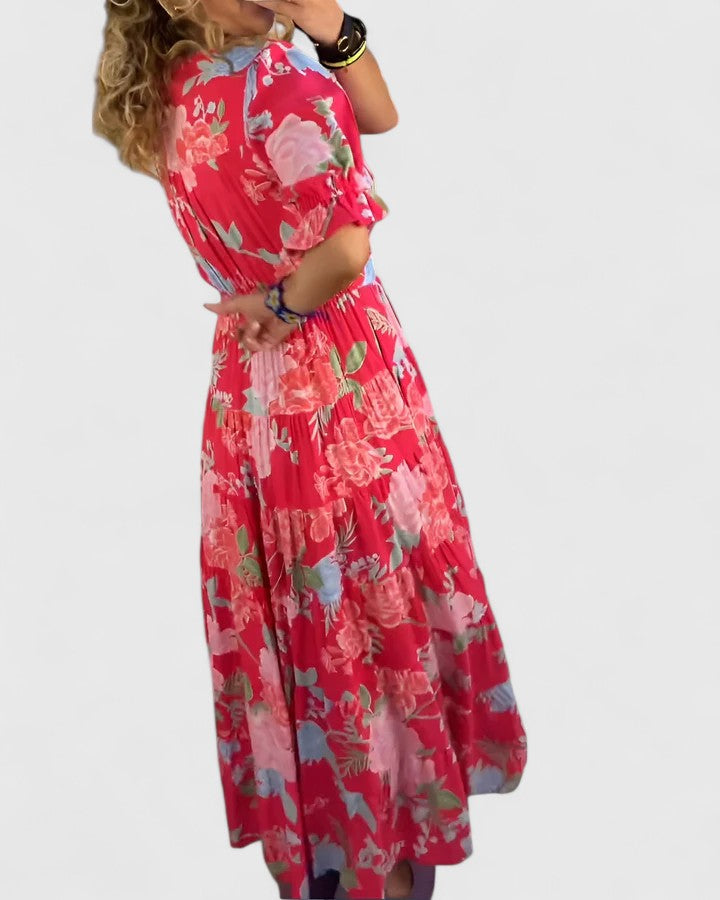 JULIANA – VESTIDO MAXI FLUIDO RADIANTE FLORES