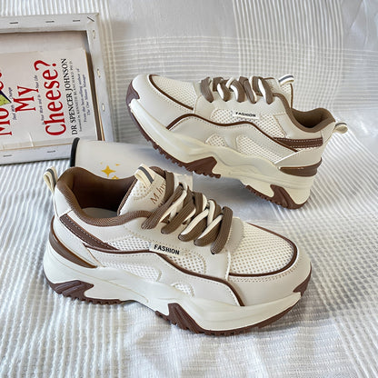 Rachel - Zapatillas de red casual con tacón alto para mujeres