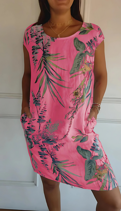 Iris - Vestido impreso casual de corte holgado hasta la rodilla