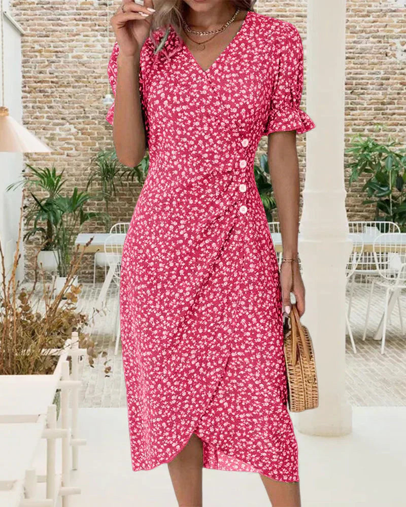 Leah | Vestido con Botones y Volantes