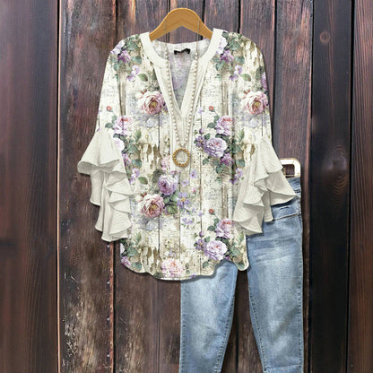 Dakota™ - BLUSA CON FORMA LARGA Y ESTAMPADO FLORAL